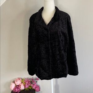 Liz Claiborne Black Teddy Jacket